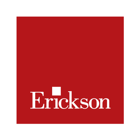 Logo of Edizioni Centro Studi Erickson: is shows a red square with the text Erickson over it, in white.
