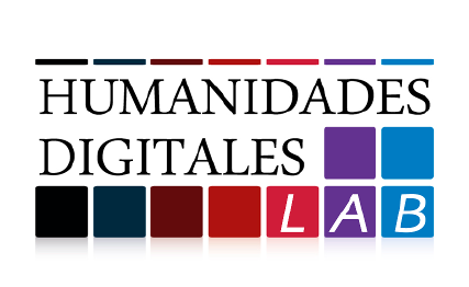 Logo of the Laboratorio de Humanidades Digitales - IIBICRIT, CONICET: it shows the text Humanidades Digitales Lab in capitals, with some coloured squares