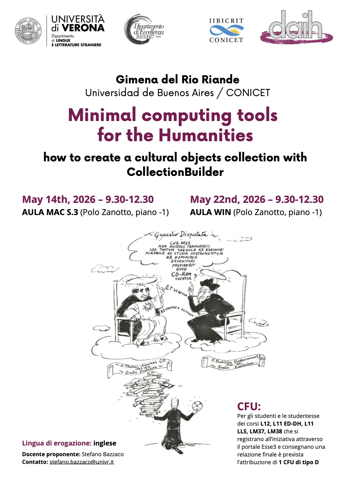 Poster of the event with details on the programme. See text in the page.